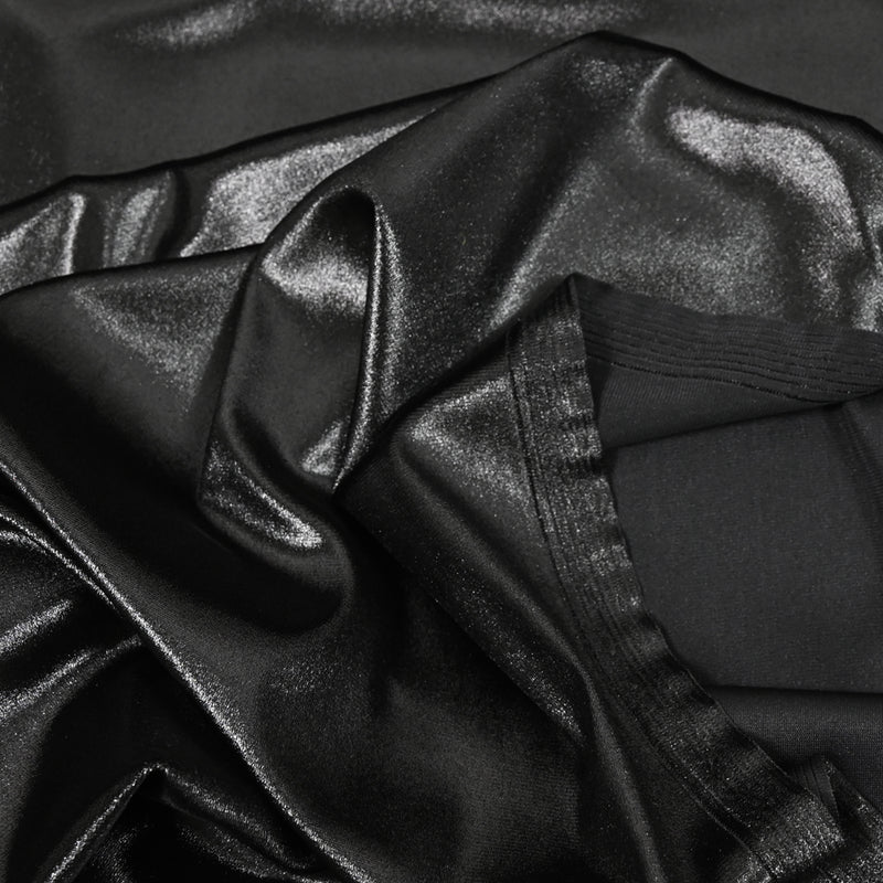 Jersey velours polyester noir