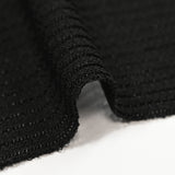 Maille côtelée viscose fine noir