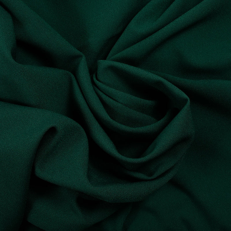 Forest green polyviscose crepe