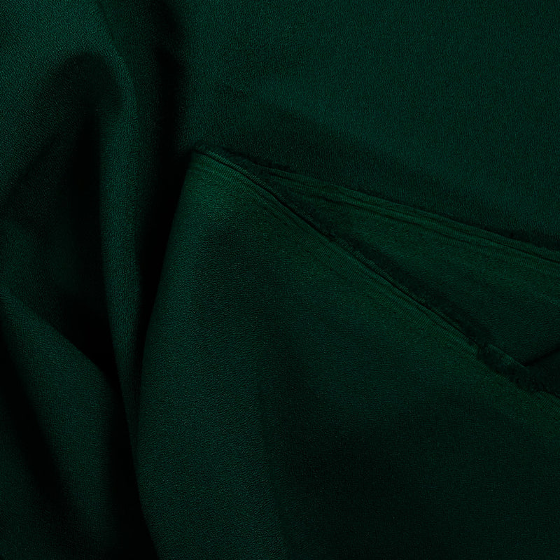 Forest green polyviscose crepe
