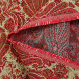 Jacquard de polycoton ornement fraise et jaune