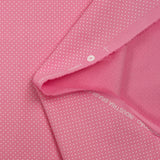 Coton imprimé pois 1mm fond rose barbie