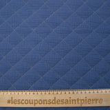 Doble gasa acolchada a doble cara azul y gris por metros