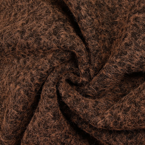 Lainage bouclette à poil long marron