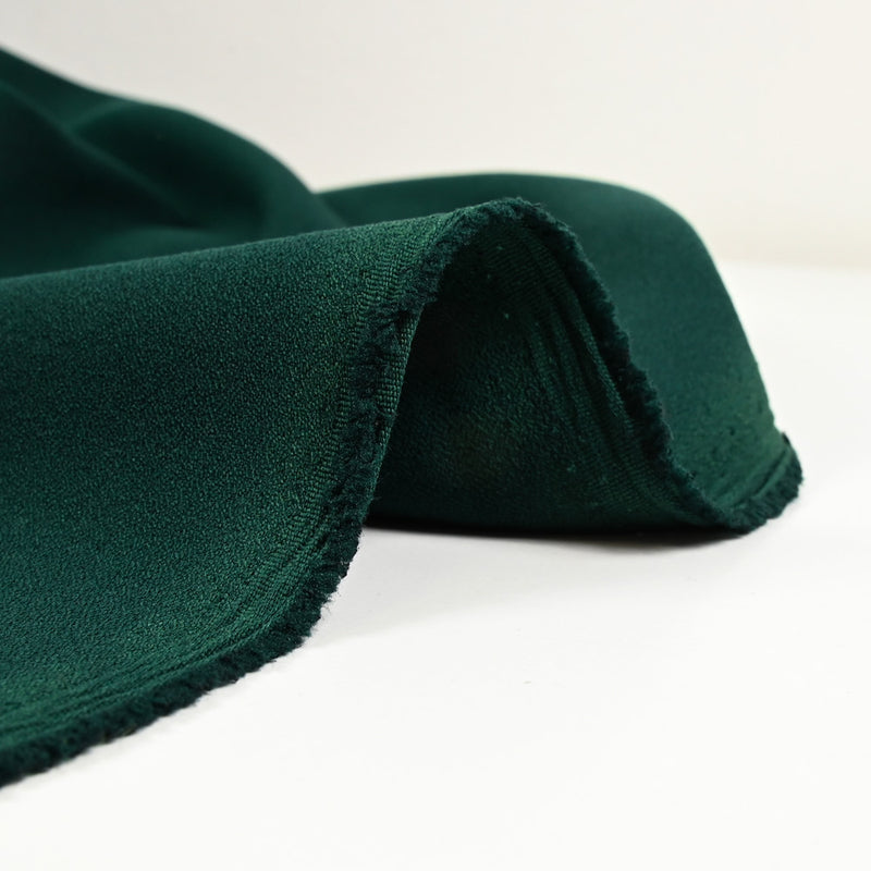 Forest green polyviscose crepe