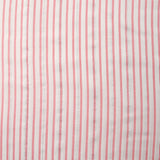 Viscose imprimée rayures à pois rouge et lurex fond blanc