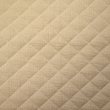 Double gaze matelassée double face beige et blanc cassé au mètre
