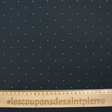 Coton imprimé à mini pois fond bleu nuit