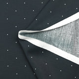 Coton imprimé à mini pois fond bleu nuit