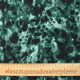 Polyester imprimé léopard et reptile vert