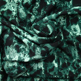 Polyester imprimé léopard et reptile vert