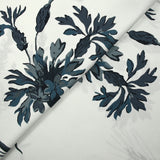Cotton printed shadow of flowers white background