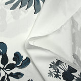 Cotton printed shadow of flowers white background