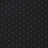 Jersey de coton imprimé pois 1 mm gris fond noir
