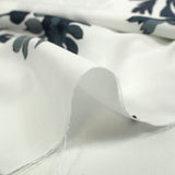 Cotton printed shadow of flowers white background