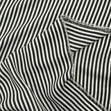 Polyester imprimé rayé noir et blanc