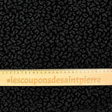 Velours ras à paillettes léopard noir