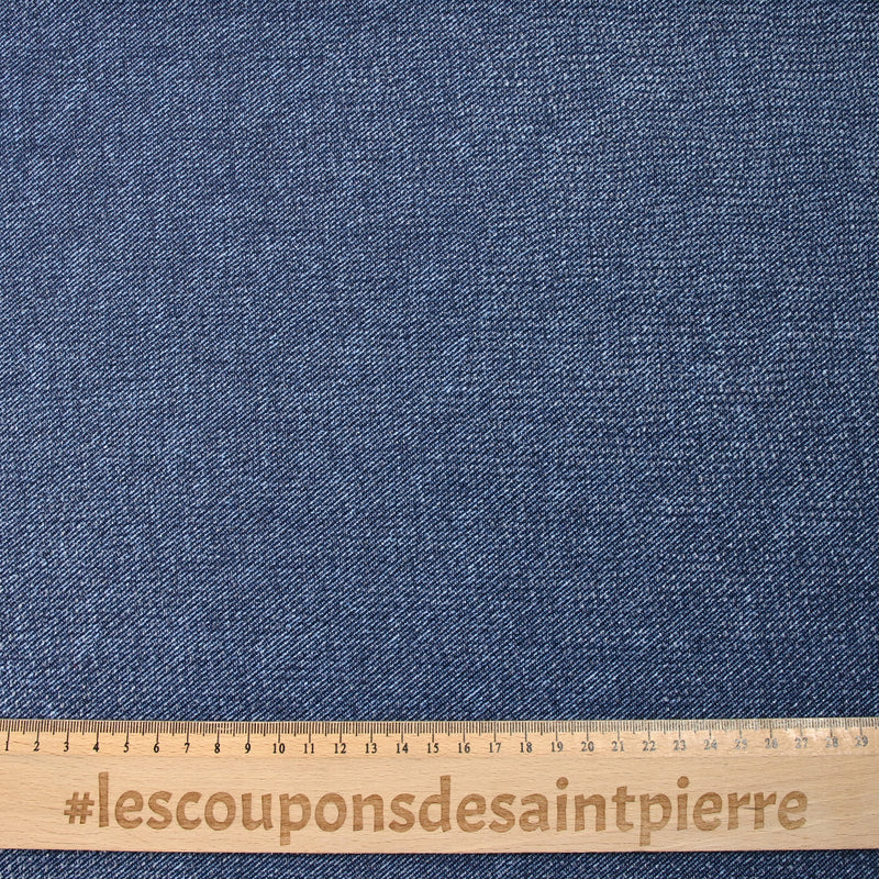 Maille imprimée jeans bleu