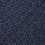 Jersey de coton imprimé monogramme fond bleu marine