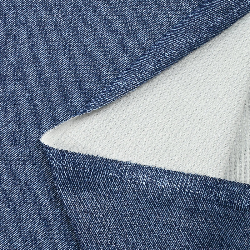 Maille imprimée jeans bleu