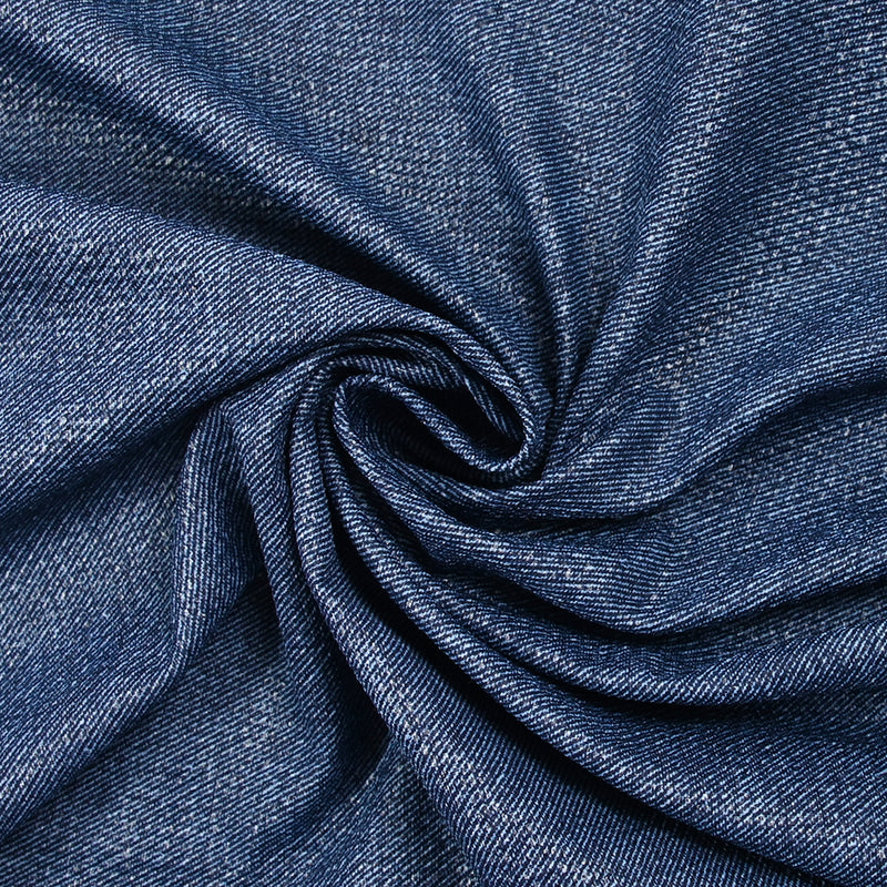 Maille imprimée jeans bleu