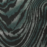 Maille polyester imprimée thème animal pétrole fond chiné