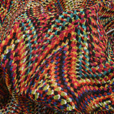 Maille crochet imprimée arlequin zigzag multicolore