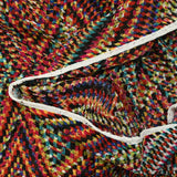 Maille crochet imprimée arlequin zigzag multicolore