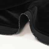 Velours de coton ras noir charbon