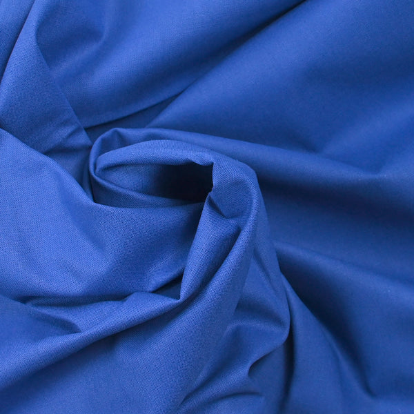 Cretonne de coton bleu