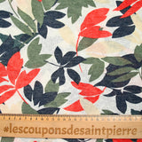 Maille polyester imprimée botanique