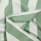 Coton tissé-teint rayé vert et blanc