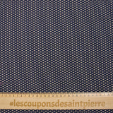 Jersey de coton imprimé grain de café fond bleu nuit