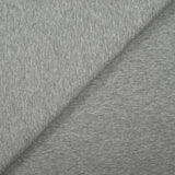 Molleton de coton gris clair chiné envers écru