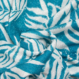 Maille irisée jungle turquoise