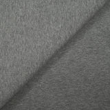 Molleton de coton gris moyen chiné envers écru