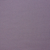 Jersey de coton imprimé pois rouge encerclé marine fond blanc