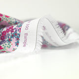 Coton imprimé Matilde fleurs fuchsia et canard au mètre