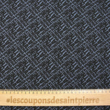 Jersey de coton imprimé Athena fond bleu gris