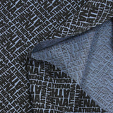 Jersey de coton imprimé Athena fond bleu gris