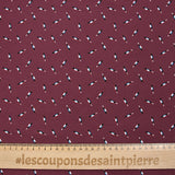 Jersey de coton imprimé bouteille de vin fond lie de vin