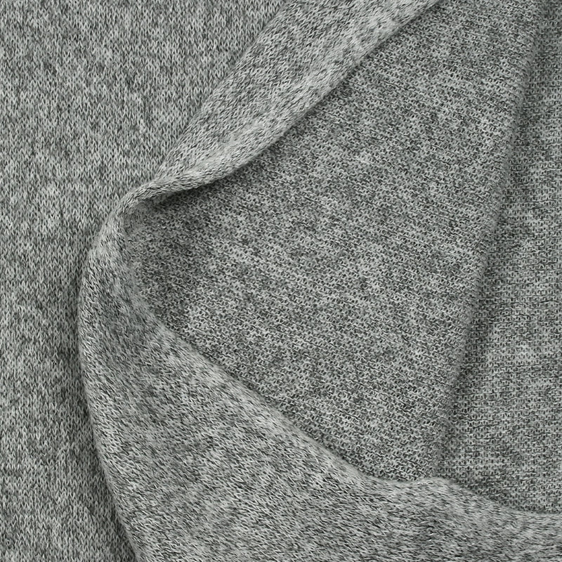 Maille polyester chinée gris clair