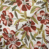 Double gaze matelassée double face Bangkok fond blanc et vert au mètre