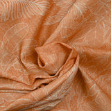 Coton imprimé palmier fond orange brûlé