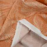 Coton imprimé palmier fond orange brûlé