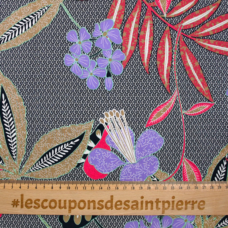 Ankara morado y algodón rosa elastane