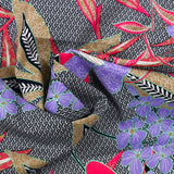 Ankara morado y algodón rosa elastane