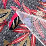 Ankara morado y algodón rosa elastane