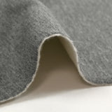 Molleton de coton gris moyen chiné envers écru