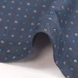 Cotton jersey printed with nuts on denim blue background